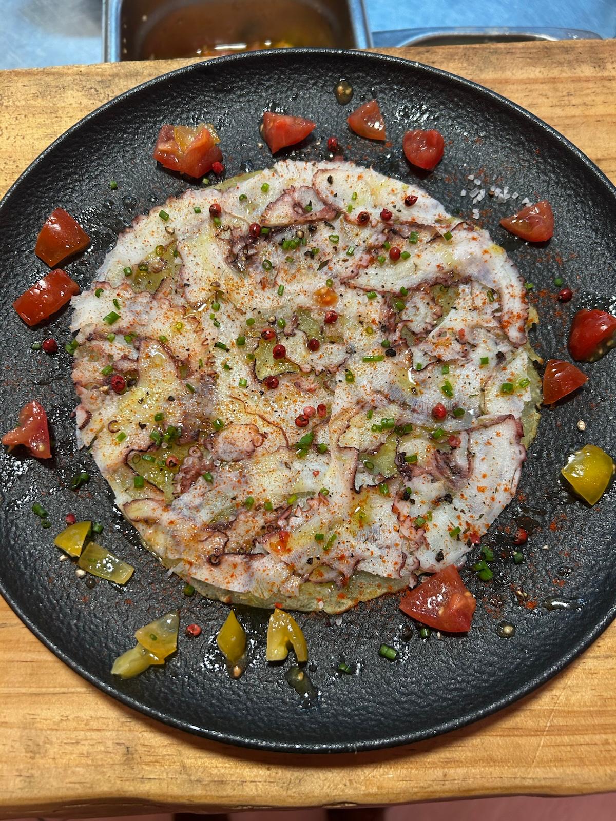 Carpaccio de pulpo